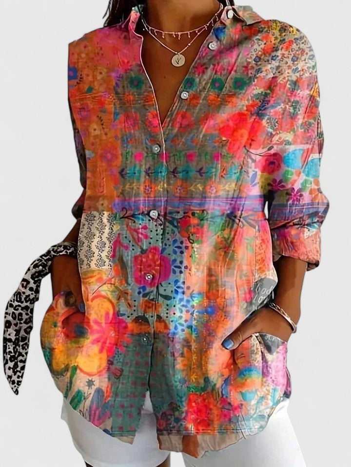 Anica | Women's Printed Blouse — Versatile Everyday Style