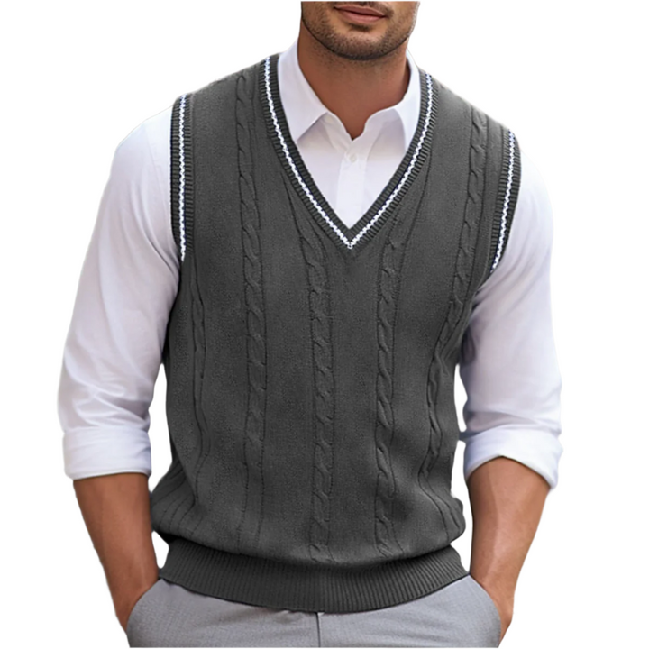 Bernard | Classic V-Neck Sweater Vest for Men