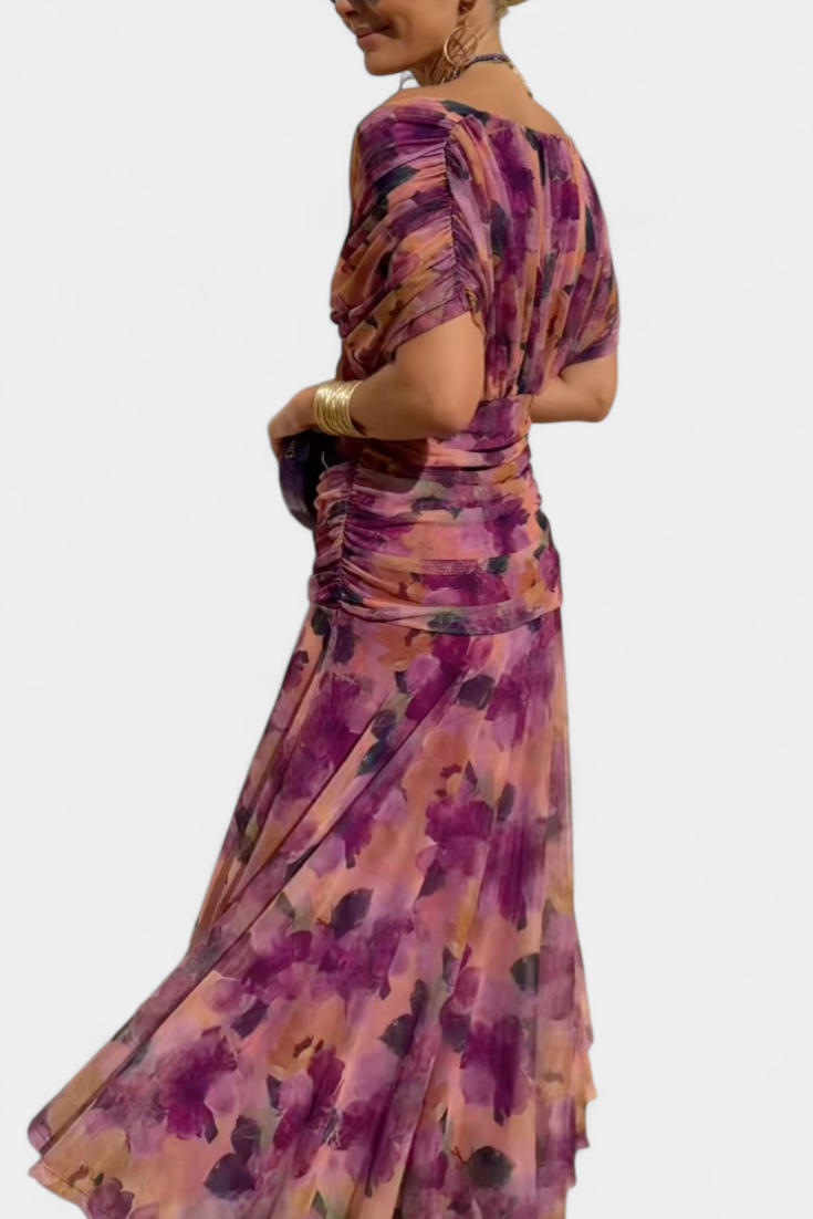 Abigail | Women's Floral Maxi Dress — V-Neck Occasion