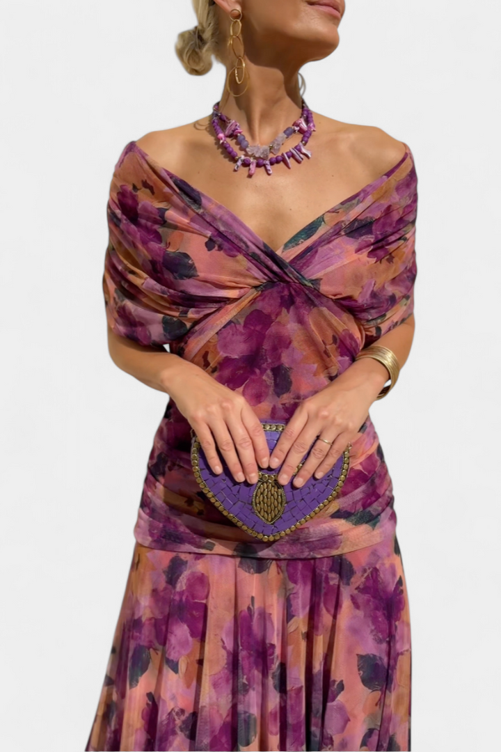 Abigail | Women's Floral Maxi Dress — V-Neck Occasion
