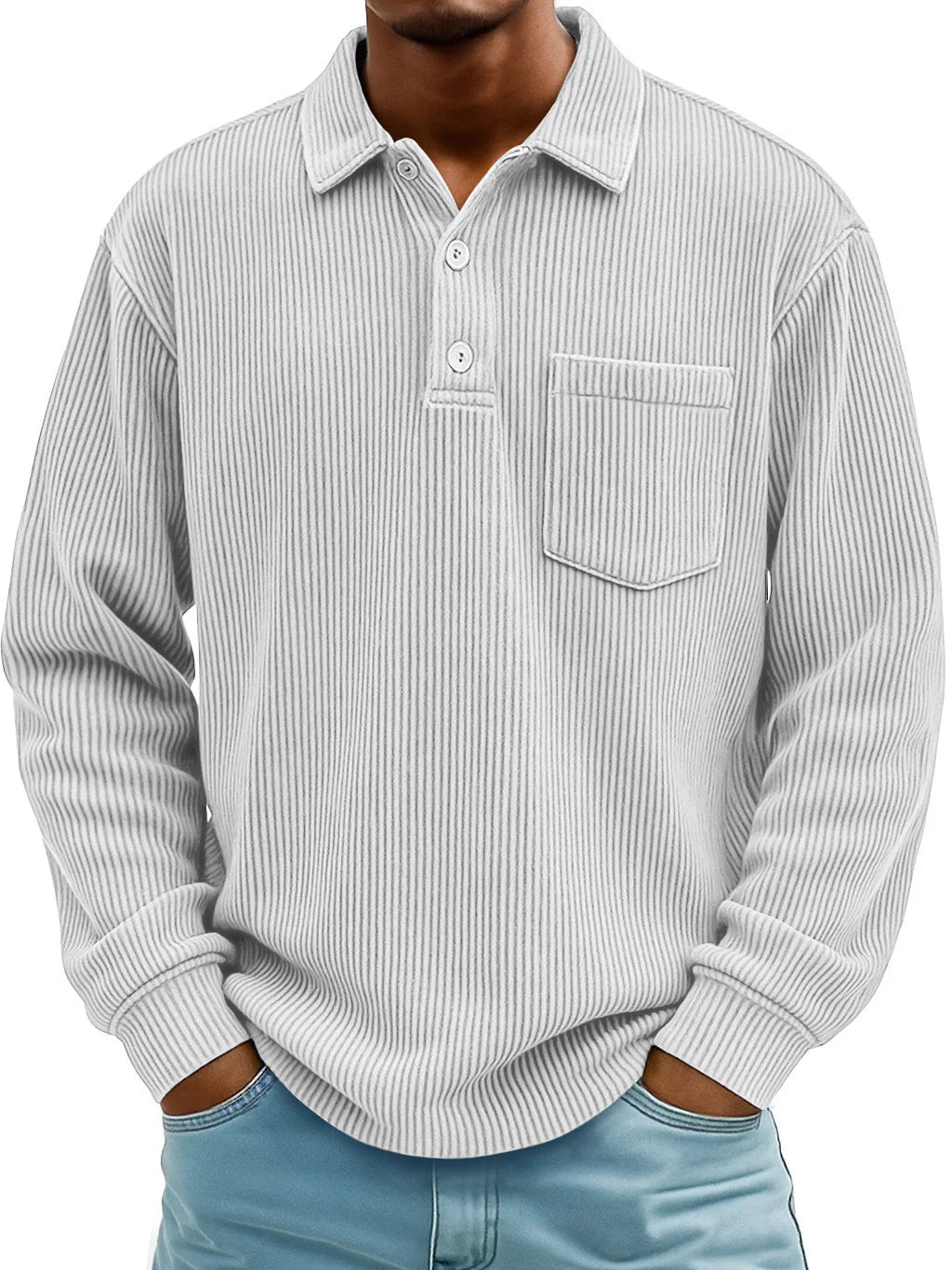 Walt | The Textured Long-Sleeve Polo