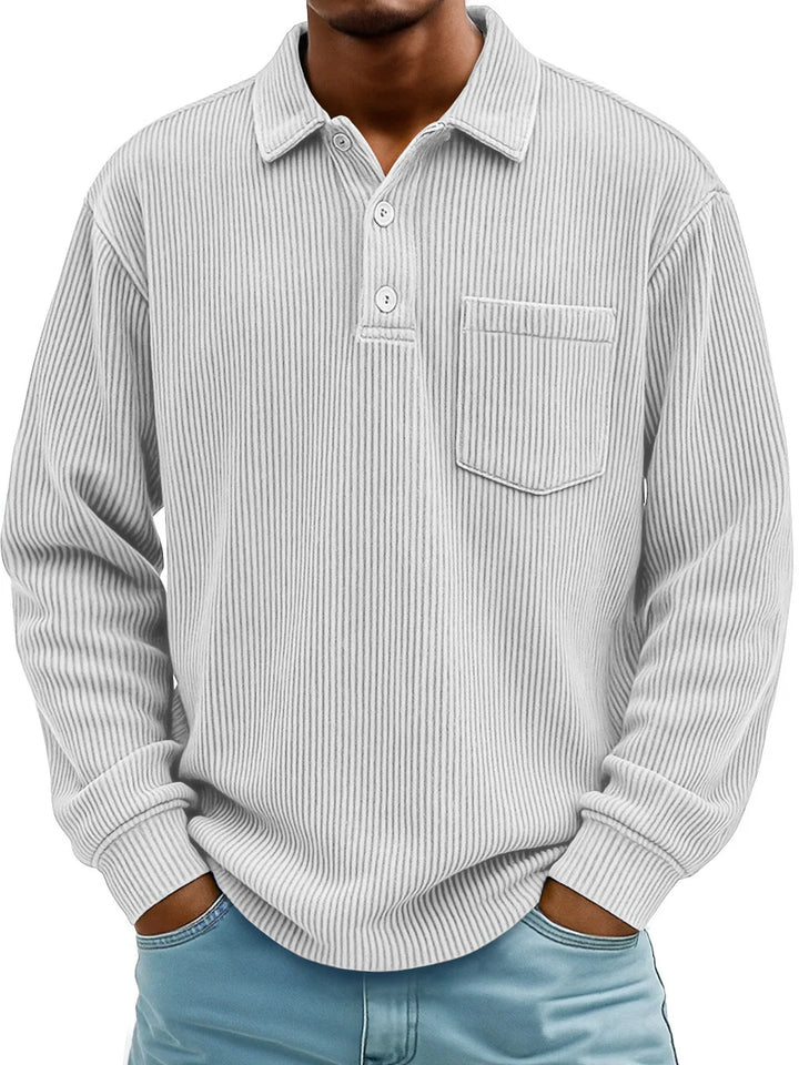 Walt | The Textured Long-Sleeve Polo