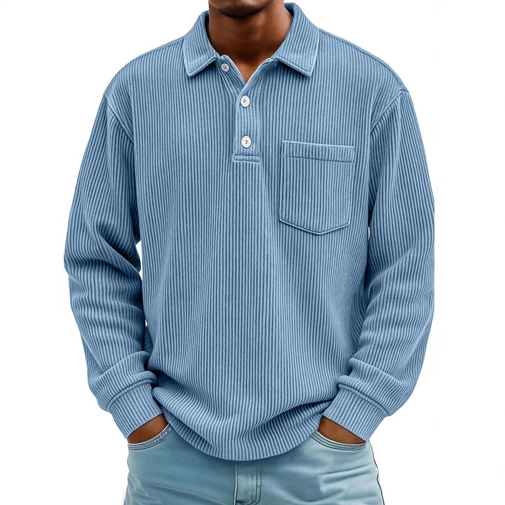 Walt | The Textured Long-Sleeve Polo