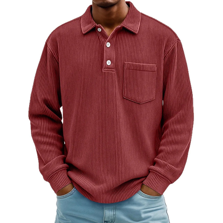 Walt | The Textured Long-Sleeve Polo