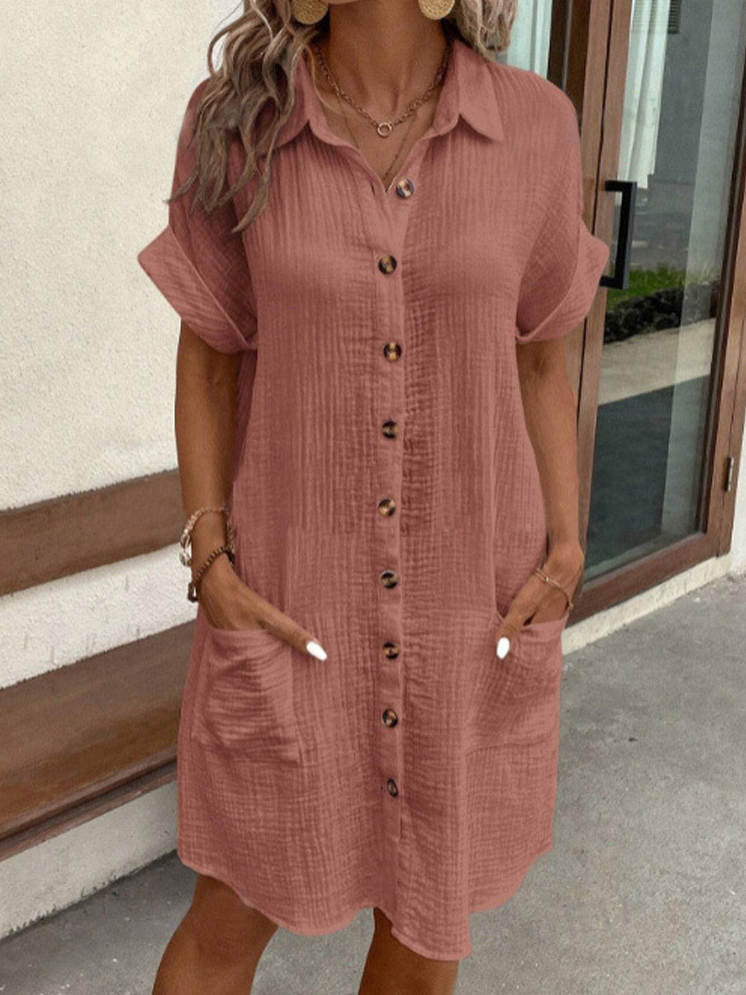 Beatrice | Women's Relaxed Polo Dress — Casual Elegance
