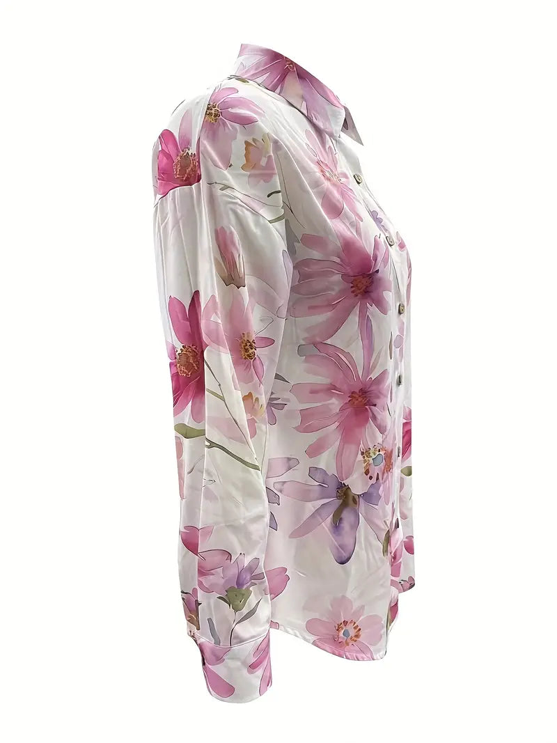 NANCY | Women's Floral Blouse — Lightweight Summer Top