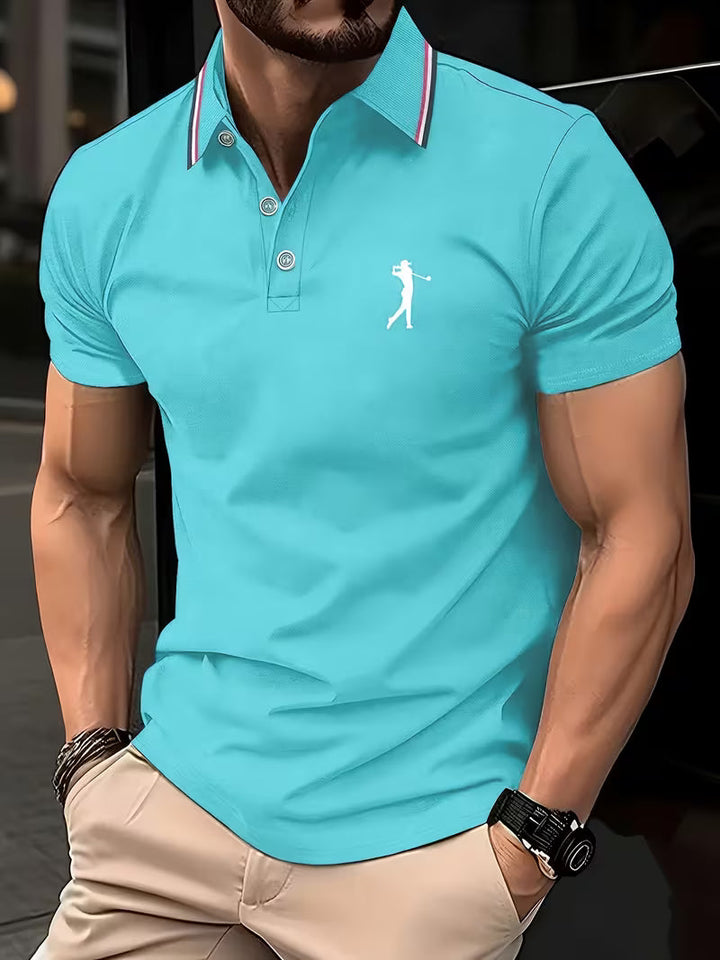 Arnold | Men's Casual Golf Print Short-Sleeve Shirt