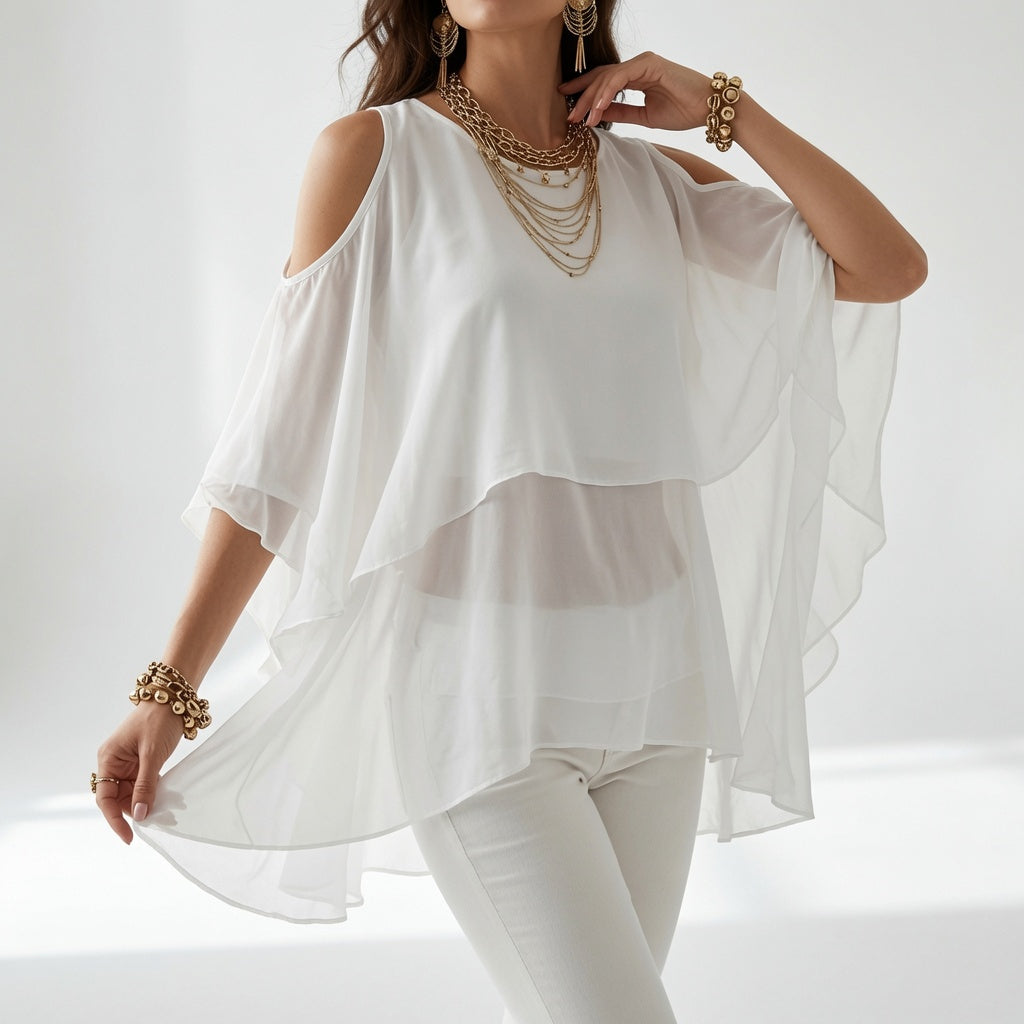 Elise | The Open-Shoulder Flowing Tunic