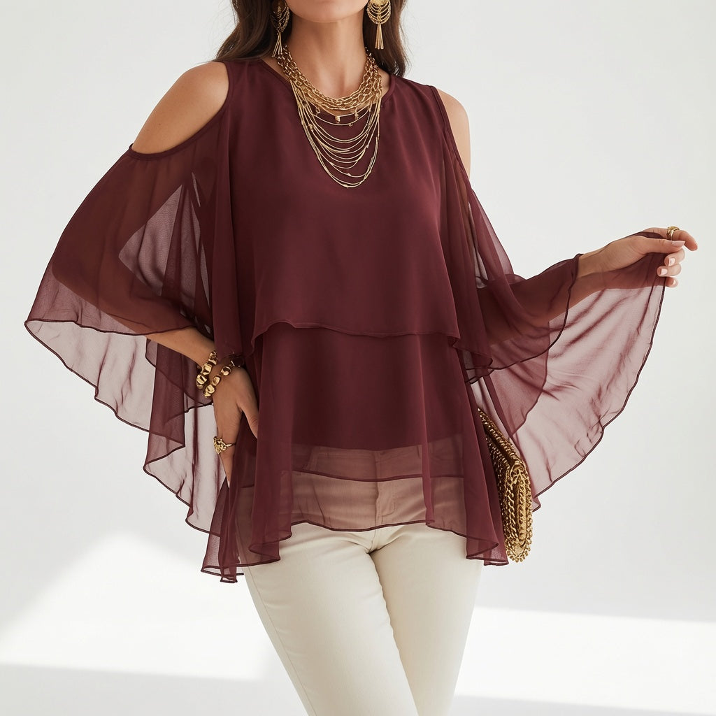 Elise | The Open-Shoulder Flowing Tunic