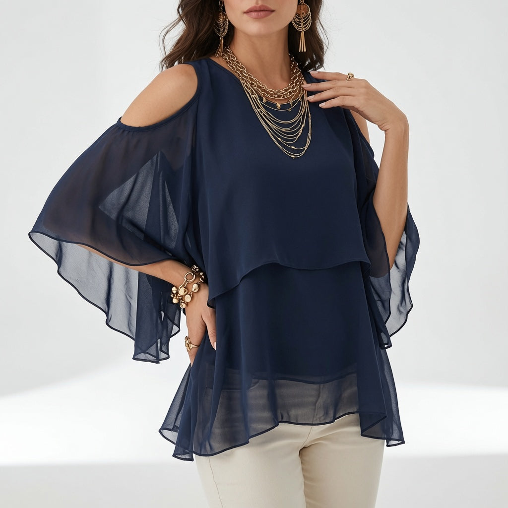 Elise | The Open-Shoulder Flowing Tunic