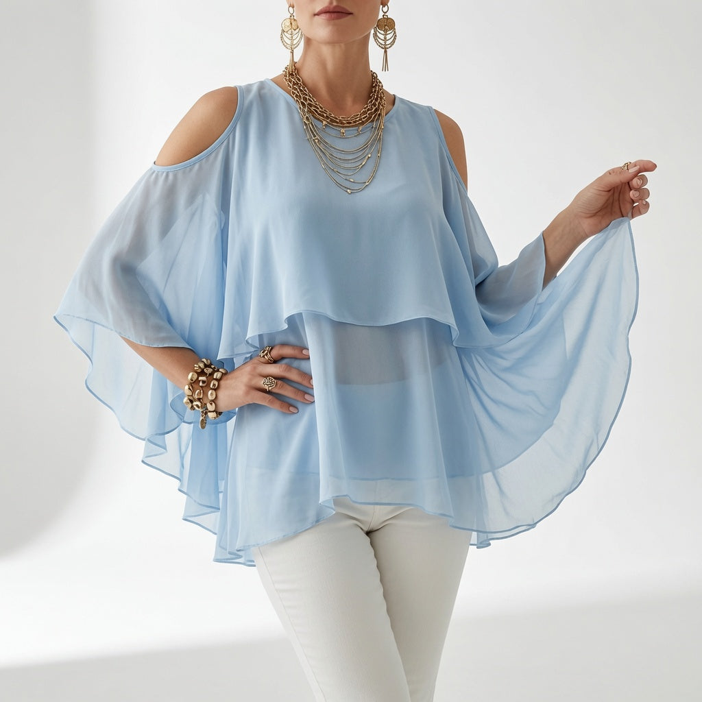 Elise | The Open-Shoulder Flowing Tunic