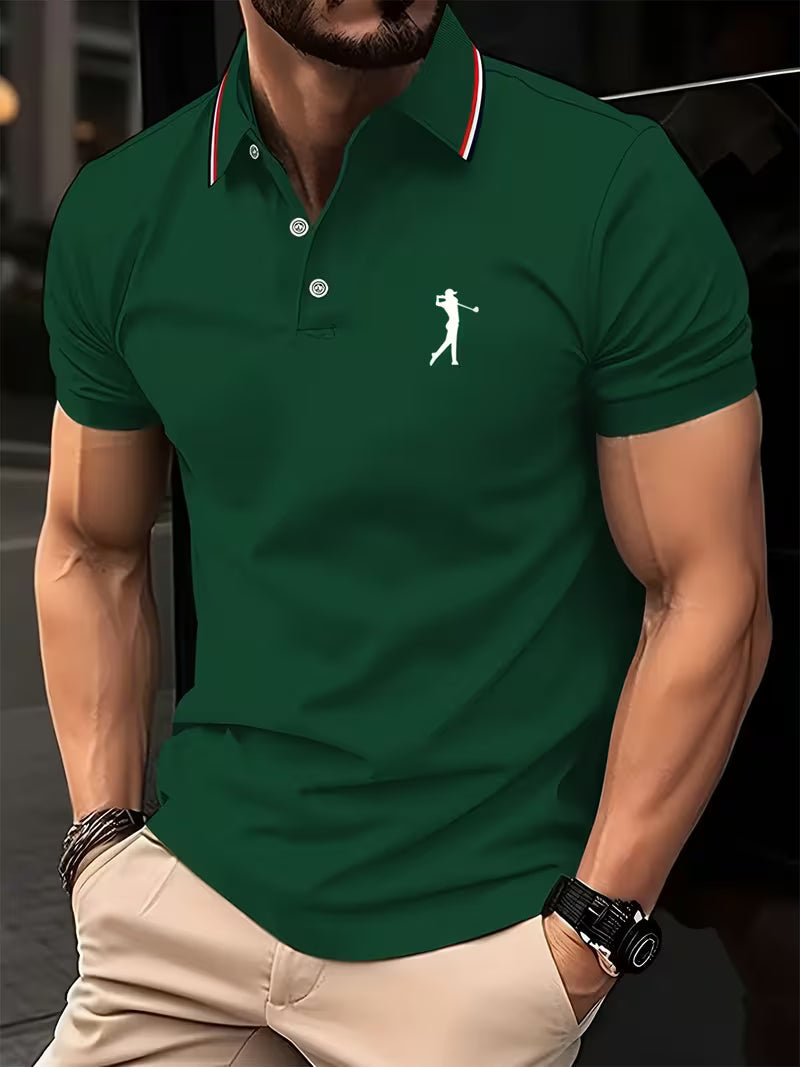 Arnold | Men's Casual Golf Print Short-Sleeve Shirt