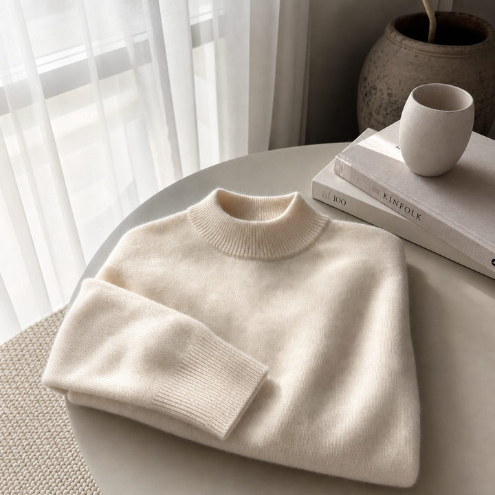 Ash | The Ribbed Mock Neck Sweater