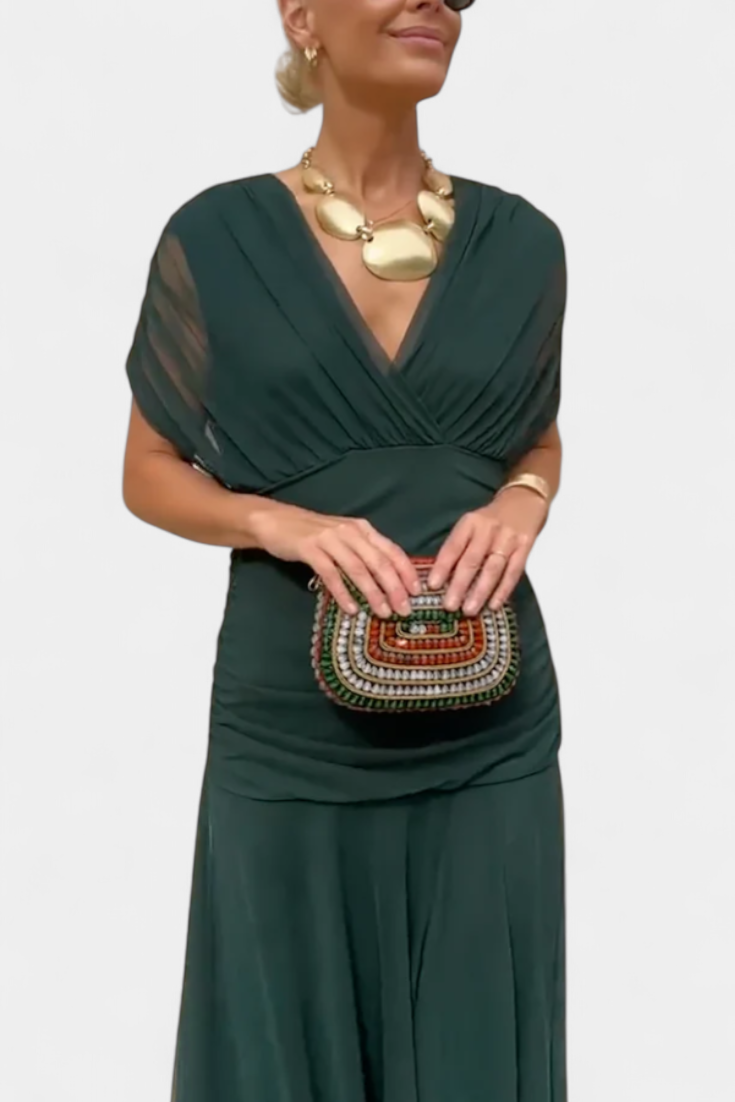 Abigail | Women's Floral Maxi Dress — V-Neck Occasion