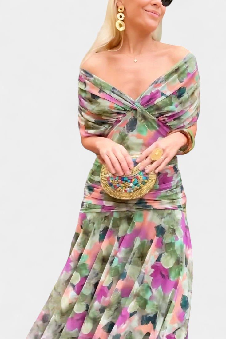 Abigail | Women's Floral Maxi Dress — V-Neck Occasion