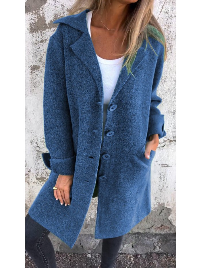 Miranda | Women's Lapel Collar Button-Front Coat