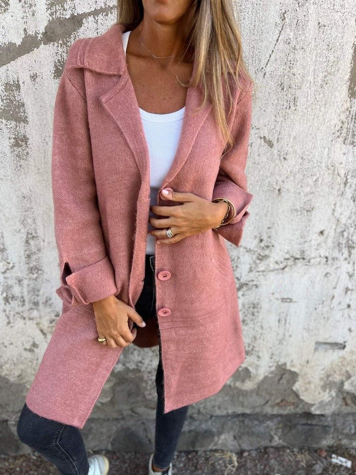 Miranda | Women's Lapel Collar Button-Front Coat