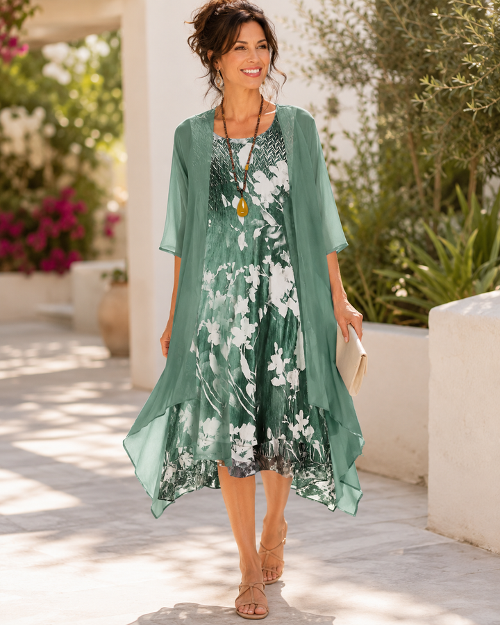 Nadia | The Floral Two-Layer Dress