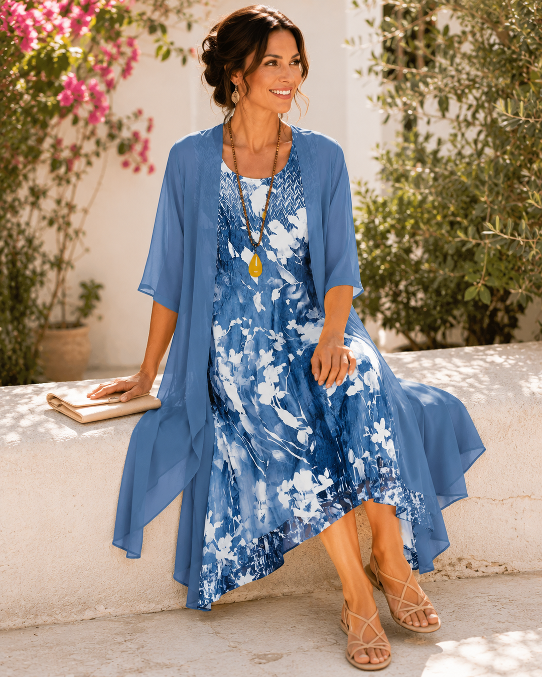 Nadia | The Floral Two-Layer Dress