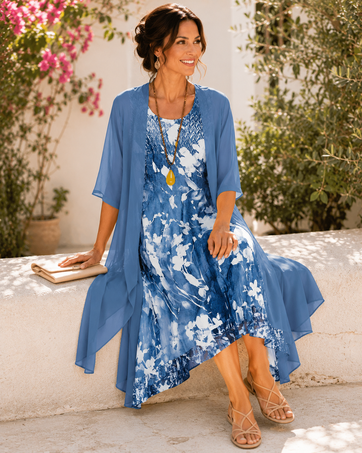 Nadia | The Floral Two-Layer Dress