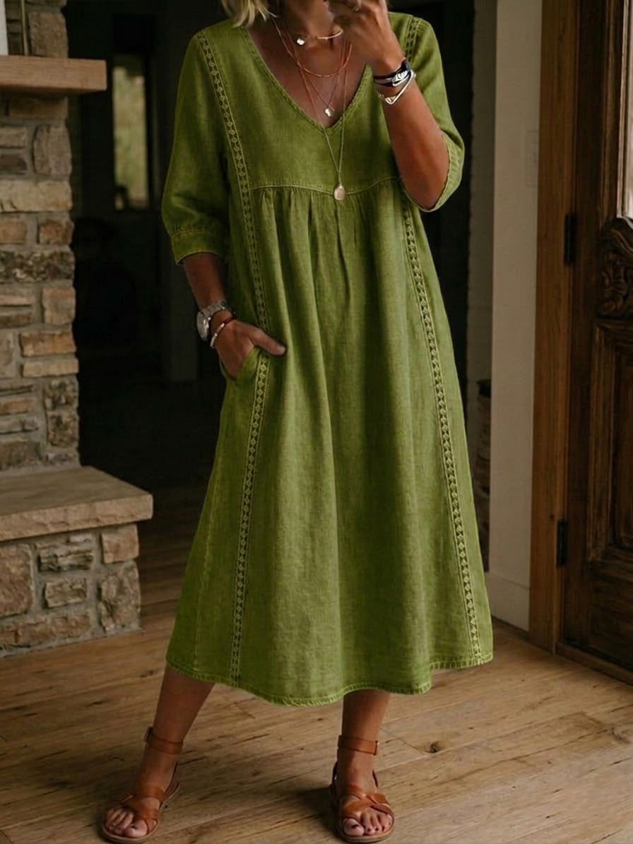 Ellis | The Relaxed V-Neck Midi