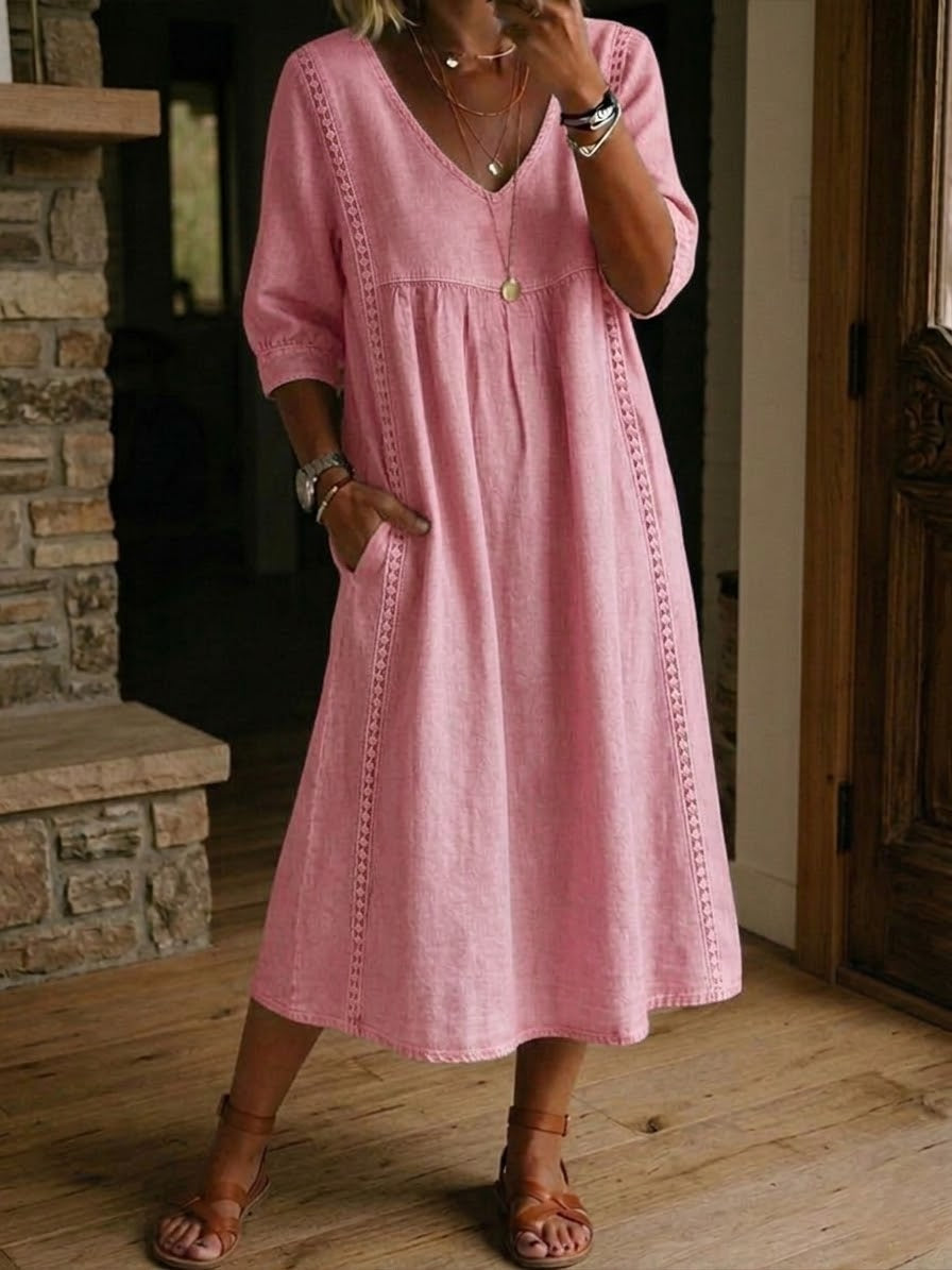 Ellis | The Relaxed V-Neck Midi
