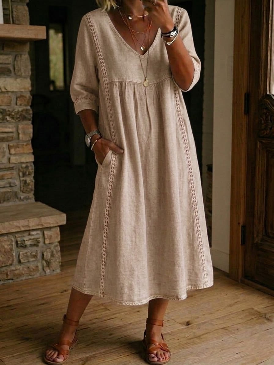 Ellis | The Relaxed V-Neck Midi