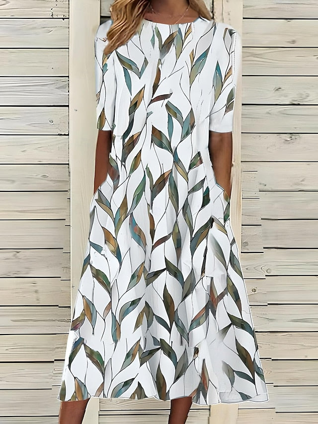 Annie | Women's Floral Midi Dress — Casual Coastal Style
