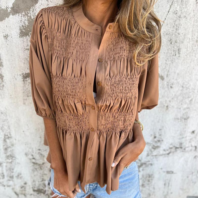 Julia | Women's Boho-Chic Flowy Blouse — Relaxed Fit