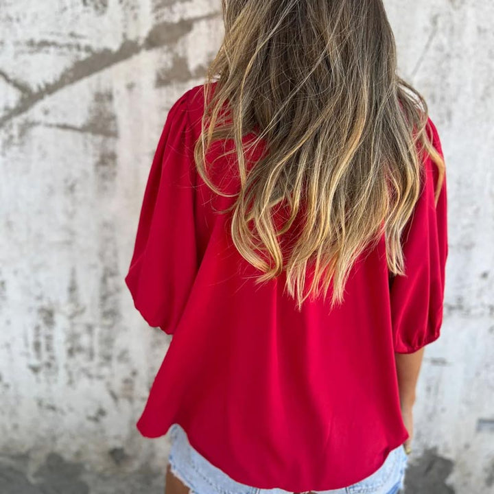 Julia | Women's Boho-Chic Flowy Blouse — Relaxed Fit