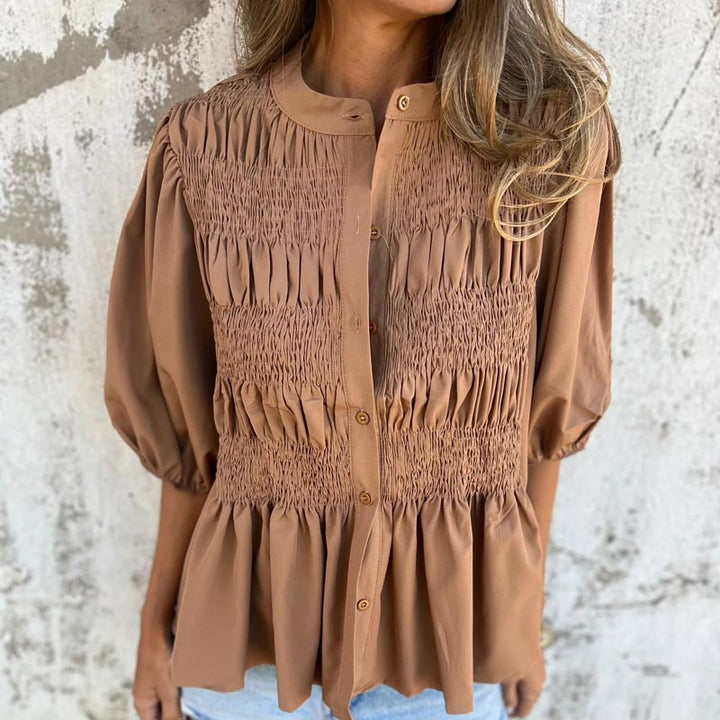 Julia | Women's Boho-Chic Flowy Blouse — Relaxed Fit