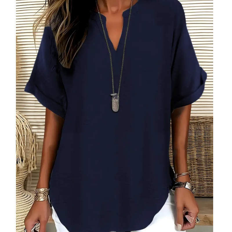 Daniela | Women's Lightweight V-Neck Loose Blouse